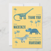 Dinosaurus verjaardagsfeestje bedankt (Voorkant)