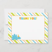 Dinosaurus Verjaardagsfeestje Dank u Flat A2 Kaart (Voorkant)