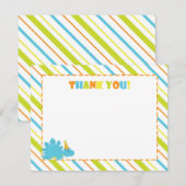 Dinosaurus Verjaardagsfeestje Dank u Flat A2 Kaart (Voorkant / Achterkant)