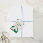 Dinosaurus Verjaardagsfeestje Dank u Label Cadeaulabel (Met Touw)