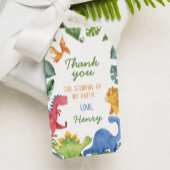 Dinosaurus Verjaardagsfeestje Dank u Label Cadeaulabel