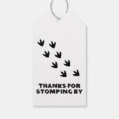 Dinosaurus verjaardagsfeestje favor gift labels cadeaulabel (Achterkant)