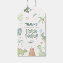 Dinosaurus verjaardagsfeestje favoriete cadeautags cadeaulabel