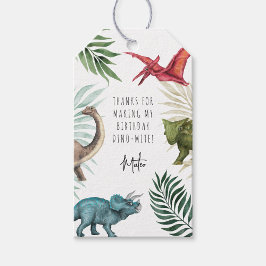 Dinosaurus Verjaardagsfeestje Gift Label Cadeaulabel