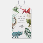 Dinosaurus Verjaardagsfeestje Gift Label Cadeaulabel (Voorkant)