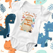 Dinosaurus verjaardagsfeestje met reusachtig Dino- Romper