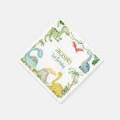 Dinosaurus Verjaardagsfeestje Papier Servet (Hoek)