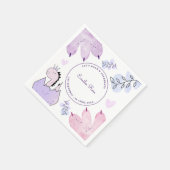 Dinosaurus Verjaardagsfeestje Roze Paarse Servet (Hoek)