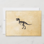 Dinosaurus Verjaardagsfeestje TRex Dino Opdiggrave Kaart (Achterkant)