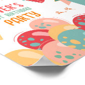 Dinosaurus Verjaardagsfeestje Welkomstbord DINO1 Poster (Hoek)