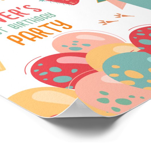 Dinosaurus Verjaardagsfeestje Welkomstbord DINO1 Poster (Hoek)