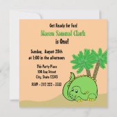 Dinosaurus Verjaardagsfoto Kaart (Achterkant)