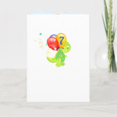 Dinosaurus Verjaardagskaart Personaliseer Naam Lee (Achterkant)