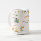 Dinosaurus Verjaardagsmok Geschenk – Aangepaste Fo Koffiemok (Voorkant links)