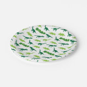 Dinosaurus Verjaardagspapier Borden Papieren Bordje (Gekanteld)