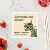 Dinosaurus Verjaardagspapier Servet Kinder Partij (Insitu)