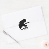 Dinosaurus verjaardagsstickers ronde sticker (Envelop)