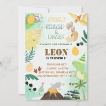 Dinosaurus Verjaardagsuitnodiging – Bewerkbaar Kin