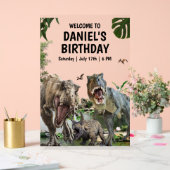 Dinosaurus verjaardagsuitnodiging Dino T-Rex verja Acryl Bord (Huwelijk)