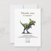 Dinosaurus verjaardagsuitnodiging, Drie rex verjaa Bedankkaart (Voorkant)