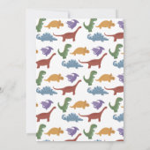 Dinosaurus verjaardagsuitnodiging kaart (Achterkant)
