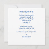 Dinosaurus verjaardagsuitnodiging, stegosaurus kaart (Achterkant)