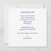 Dinosaurus verjaardagsuitnodiging, T-rex feestbees Kaart (Achterkant)