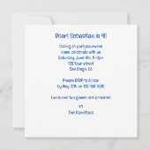 Dinosaurus verjaardagsuitnodiging, T-rex feestbees Kaart (Achterkant)