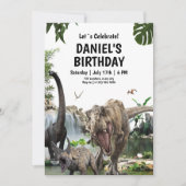 Dinosaurus verjaardagsuitnodiging T REX Verjaardag Kaart (Voorkant)