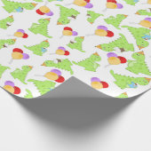 Dinosaurus verjaardagsverpakkings papier (Hoek)