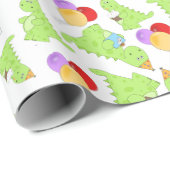 Dinosaurus verjaardagsverpakkings papier (Rol Hoek)