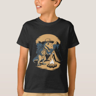 Dinosaurus Verkennen Kamperen Voor Kinderen Jongen T-shirt