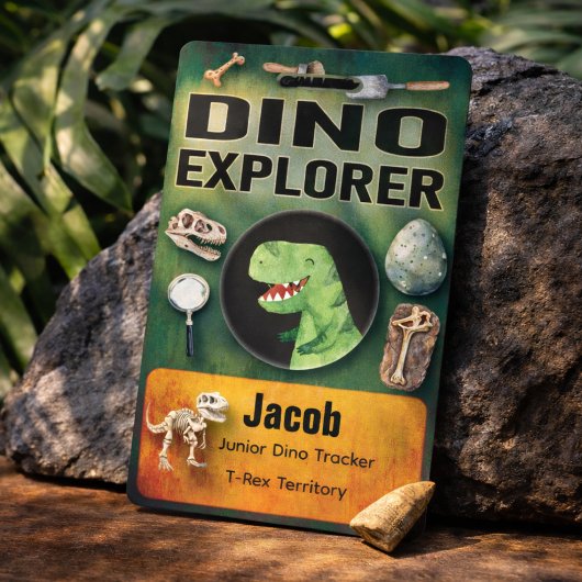 Dinosaurus Verkenner Badge voor Kinderfeestje