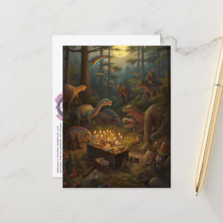 Dinosaurus Viering Ansichtkaart Briefkaart