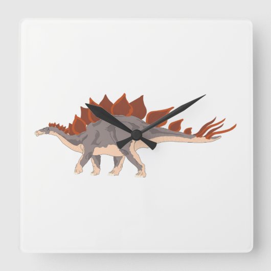 Dinosaurus Vierkante Klok (Voorkant)