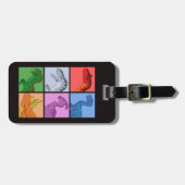 Dinosaurus Vierkanten Bagagelabel (Voorkant horizontaal)