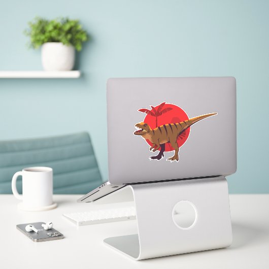 Dinosaurus vinyl stickers (Laptop op bureau)