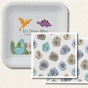 Dinosaurus voetafdruk Baby Shower  Servet