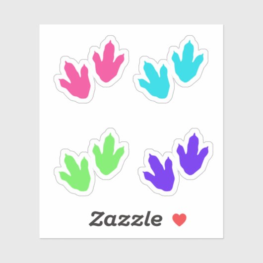 Dinosaurus Voetafdruk Stickers (Vel)