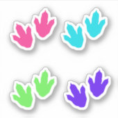 Dinosaurus Voetafdruk Stickers (Voorkant)
