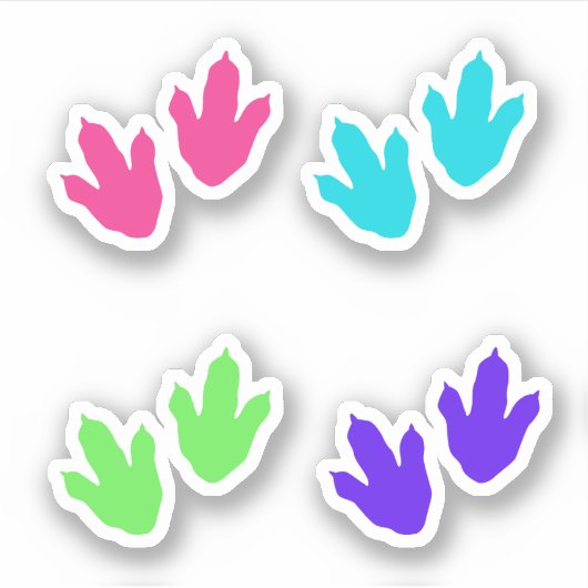 Dinosaurus Voetafdruk Stickers (Voorkant)