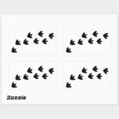 Dinosaurus Voetafdrukken Rechthoekige Sticker (Vel)