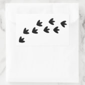 Dinosaurus Voetafdrukken Rechthoekige Sticker (Tas)