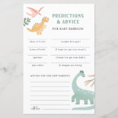 Dinosaurus voorspellingen en advies (Voorkant)