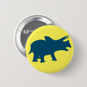 Dinosaurus vrolijk feestje Geel Ronde Button 5,7 Cm (Voorkant /achterkant)