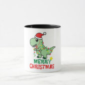 Dinosaurus Vrolijk Kerstfeest Mok (Midden)