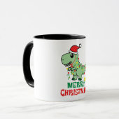 Dinosaurus Vrolijk Kerstfeest Mok (Voorkant links)