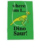 Dinosaurus Waar ben ik Grappig Medium Cadeauzakje (Voorkant)