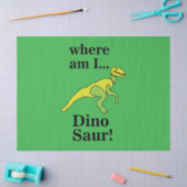Dinosaurus Waar ben ik Grappig  Tissuepapier (Craft)