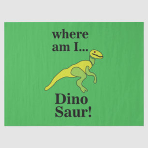 Dinosaurus Waar ben ik Grappig  Tissuepapier